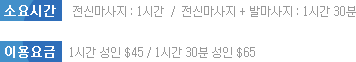 이용요금, 준비물, 주의사항